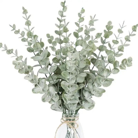 18pcs Eucalyptus Stems Artificial Eucalyptus Leaves Stems Artificial Fake Flowers