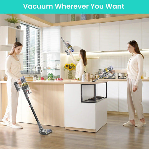 Belife Cordless Vacuum Cleaner, 38Kpa 450W Stick Vacuum Cleaners for Home Carpet Hardwood Floor, Wireless Household Vaccum for P