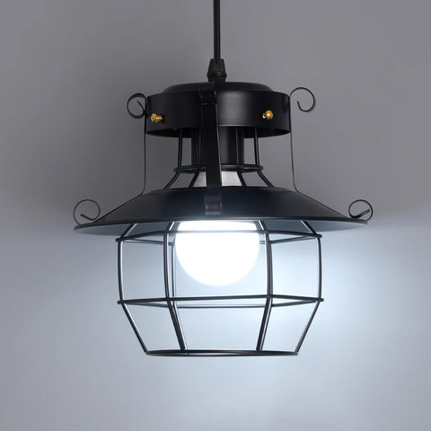 Retrol Iron Pendant Light Led Chandelier Cage Industrial Hanging Ceiling Lamp Kitchen Island Luminaire Fixture Dining Room Decor