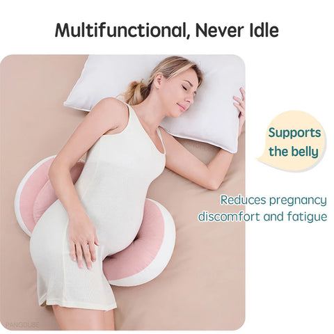 PANGDUBE Pregnancy Waist Support Pillow for Pregnant Women Sleeping Body Pillow Care for Pregnancy Cushion Adjustable Length