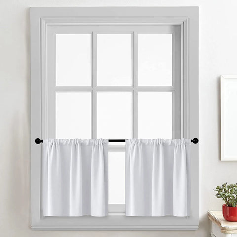 Solid Color High Precision Short Curtain Living Room Bedroom Kitchen Partition Curtain White 76*92cm Heavy Duty Shower Curtain