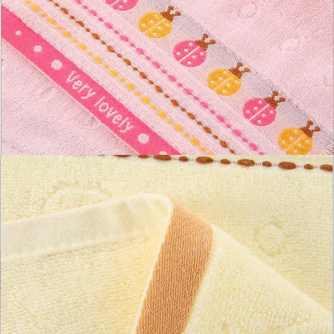 2 Styles of Pure Cotton Children’s Towel 25*50 Soft and Absorbent Baby Children’s Student Face Wash Towel