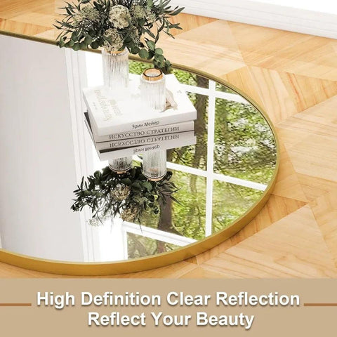 Full Length Mirror - Aluminum Alloy Frame Full Body Mirror - Gold Extra Large Floor Mirrors for Bedroom, Living Room, Bathroom