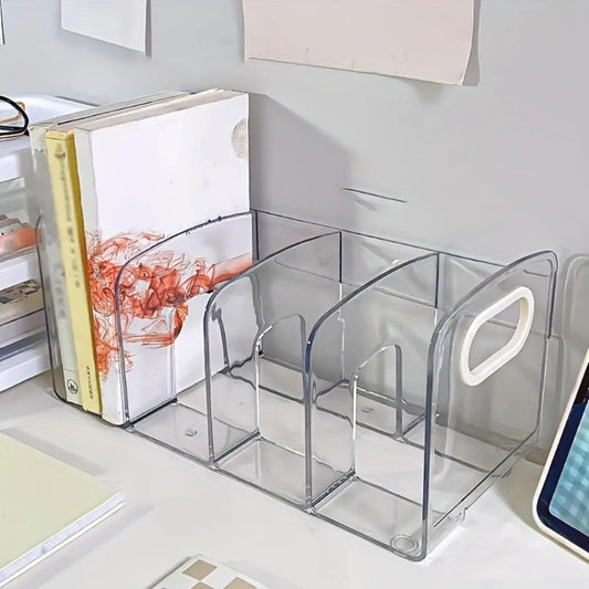 Office Desktop Bookshelf Desk Transparent  Box Workstation Finishing Book Document  Rack Dog collar Book holder stand