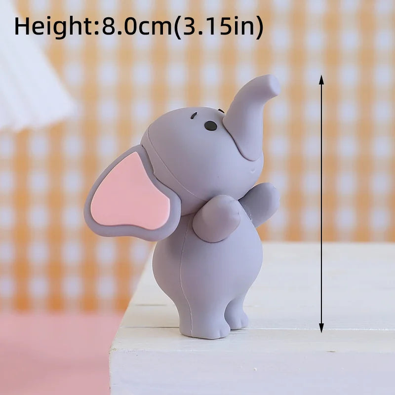 Baby Elephant Cake Topper for Baby Shower Elephant Cake Decoration Kids 2nd 1st Birthday Party Decoration Boy Girl Gender Reveal