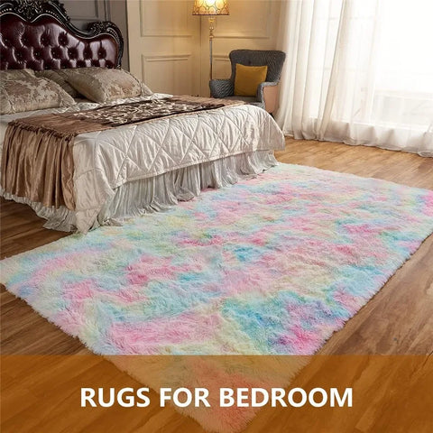 Rugs , Area Rug,  Clearance Navy Blue Laundry Room Rug, Large Throw for Playroom Room- Soft, Fluffy, Shaggy Carpets