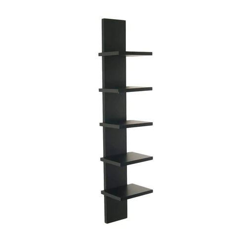 US  30 in. H White MDF 5-Tier Decorative Wall Shelf