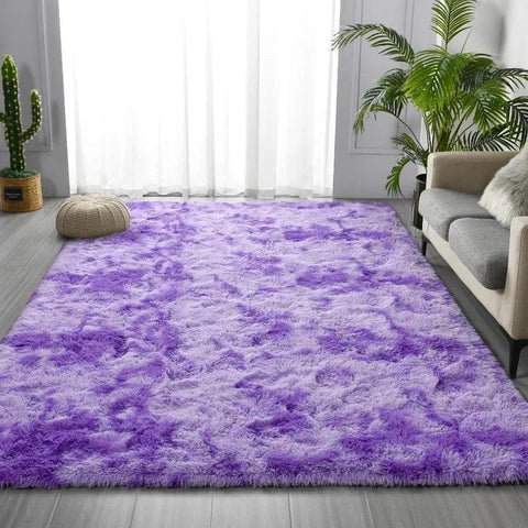 Large Shag Area Rugs, Tie-Dyed Plush Fuzzy Rugs for Living Room, Ultra Soft Fluffy Furry Rugs for Bedroom