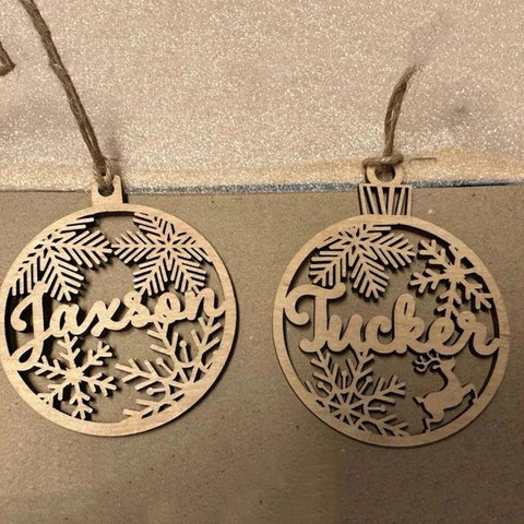 Custom Christmas Different Names Tree Hanging Ornament Personalized Wooden Bauble Christmas Decoration DIY Wood Gift  2023