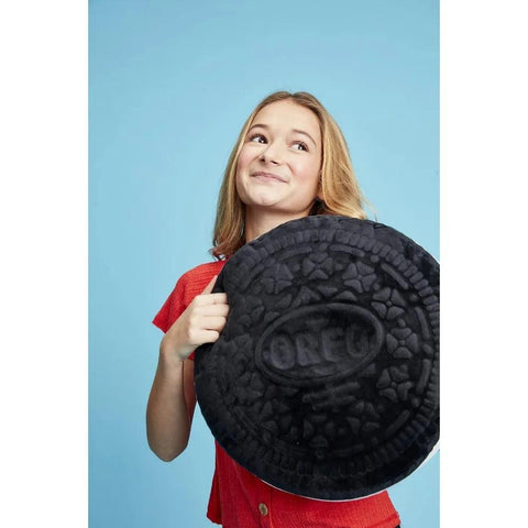 Oreo Cookie Shaped Embossed 15" Fleece Pillow throw pillow