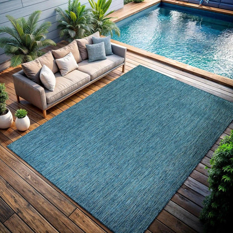 CAMILSON Outdoor Rug - Modern Area Rugs for Large Indoor and Outdoor patios, Kitchen and Hallway mats - Washable Outside