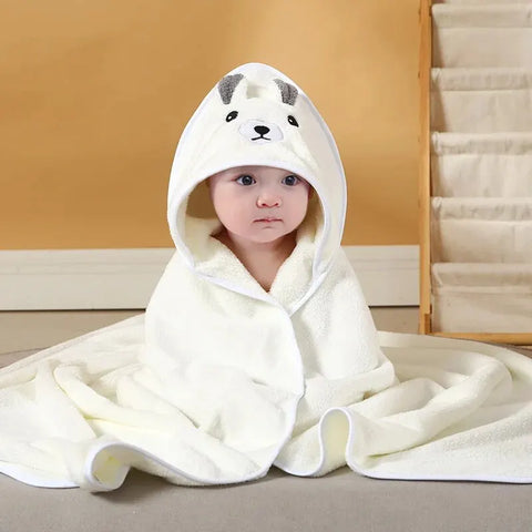 Children's Towel Cloak Quick-Drying Coral Velvet Robe Cartoon Cape Baby Darling Hooded