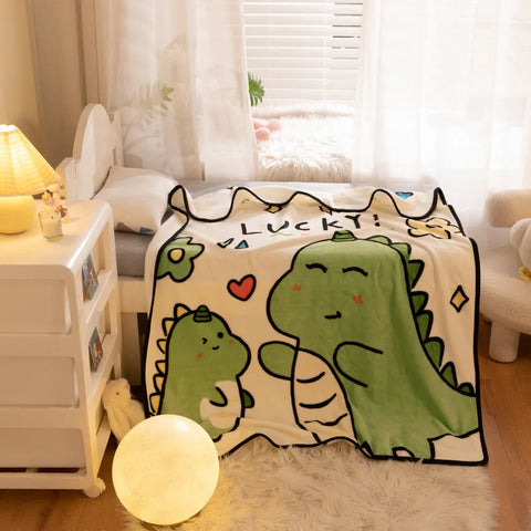 Summer Air Conditioning Nap Blanket Children's Blanket Children's Day Gift Cartoon Flannel Baby Blanket Swaddle Blanket Super So