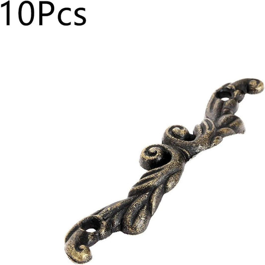 10Pcs Vintage Bronze Knobs Antique Drawer Pull Handle Cabinet Box Mini Jewelry Chest Decoration - Large