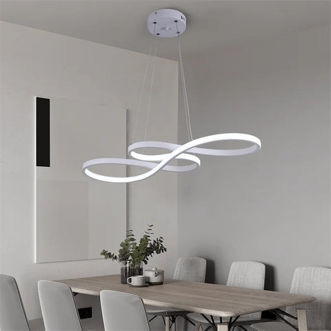 Modern Pendant Light With Remote Dimmabl Decor Living Room Chandeliers Led Simple Luminaire Dimming Kitchen Florarium Fixtures