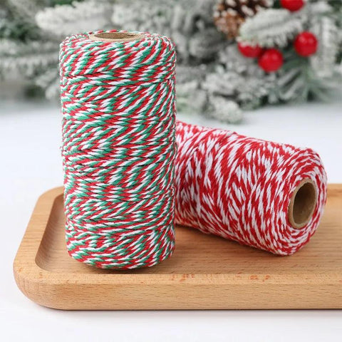 Christmas Wrapping String Rope Merry Christmas Decoration For Home 2024 Navidad Natal Noel Gift Box Packaging Rope New Year 2025