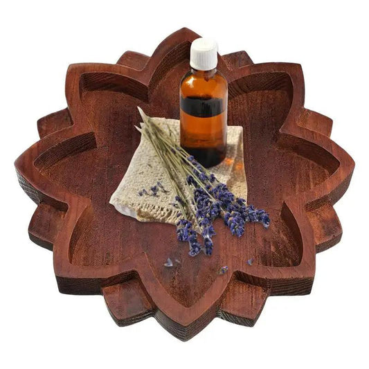 Wooden Crystal Storage Holder Crystal Stone Storage Tray Warm Texture Crystal Organizer Bowl For Keys Aromatherapy Oils Jewelry