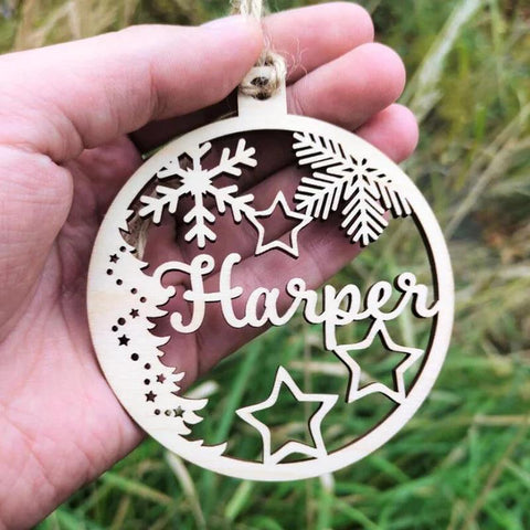 Custom Christmas Different Names Tree Hanging Ornament Personalized Wooden Bauble Christmas Decoration DIY Wood Gift  2023