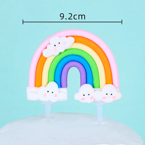 Unicorn Theme Cake Topper Happy Birthday Rainbow Stars Girl Birthday Baby Shower Party  Cake Decoration for Girl's 16th Birthday