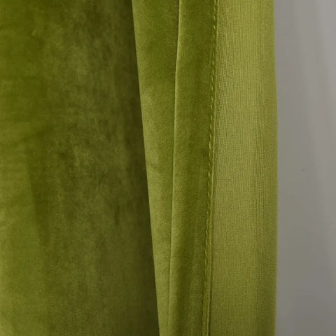 Velvet Curtains 2 Panels Set, Block Light Thermal Insulated Velour Rod Pocket Drapes for Bedroom and Living Room