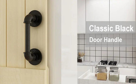 Cabinet Handle Brushed Kitchen Cabinet Door Handle Furniture Drawer Hardware Pull Rod Handle Towel Rack Black