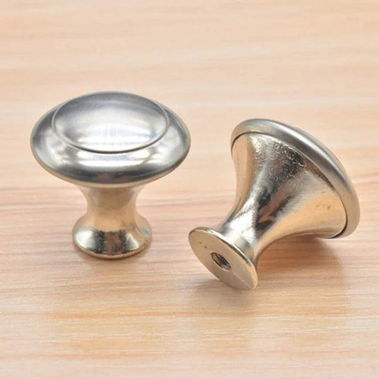 Kitchen Cabinet Knobs Round Silver Sphere Cabinet Door Knob with 1 Screw Modern Drawer Knob Hardware Solid for Kitchen Cupboard