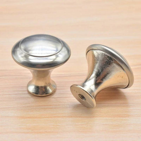 Kitchen Cabinet Knobs Round Silver Sphere Cabinet Door Knob with 1 Screw Modern Drawer Knob Hardware Solid for Kitchen Cupboard