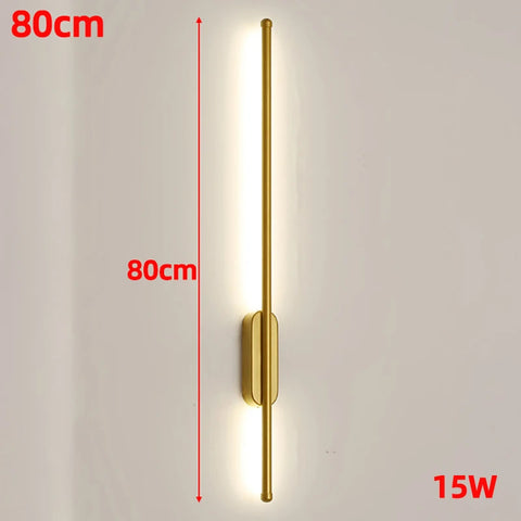 80cm 60cm Strip LED Living Room Wall light Modern Nordic Sofa background Full copper Bedroom Bedside wall light AC85-265V