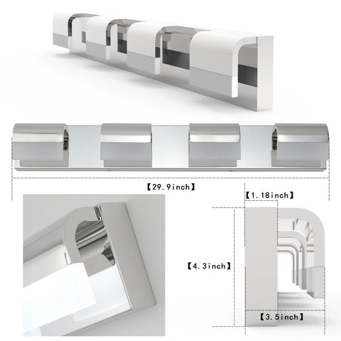 Bathroom Vanity Lighting 3-Light LED Vanity Lights Over Mirror Bath Wall Lighting