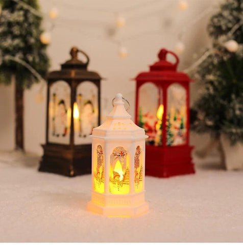 Christmas Telephone Booth Shaped Night Light Xmas Led Lantern Christmas Decoration 2024 for Home Navidad Noel Gift New Year 2025