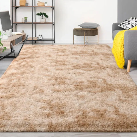 Feet Large Area Rugs, Tie-Dyed Light Grey Shaggy Rug Fluffy Throw Carpets, Ultra Soft Plush Modern Indoor Fuzzy Rugs