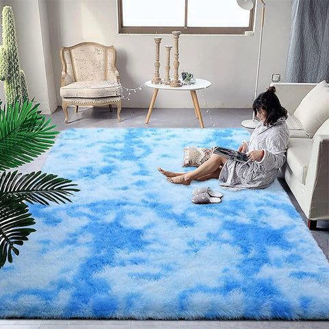 Lochas Thick dense plush carpet for room decor Large Area Rug Fluffy warm winter carpets floor mat for living room Bedroom