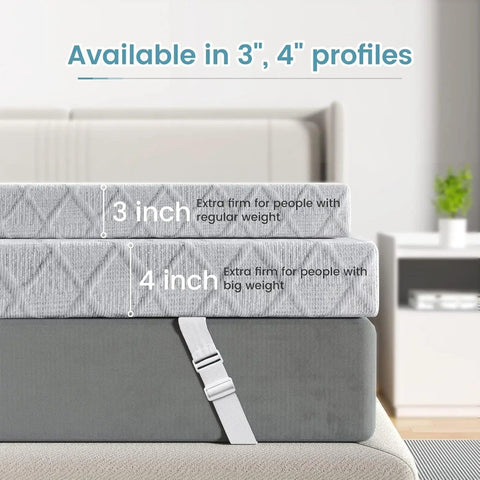 4-Inch Firm Mattress Topper King Size Firm to Extra Firm Memory Foam Bed Topper - Relieve Back Pain High Density Foam Mattress