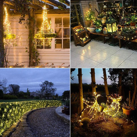 Outdoor Solar String Light 500/300/200/100/50 LED Fairy Garland 8 Mode Garden Yard Party Christmas Decoration Copper Wire Lamp