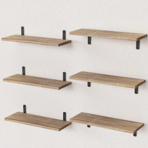 US 6 pack Rustic Wood Floating Shelves for Wall Decor Farmhouse Shelf for Bedroom