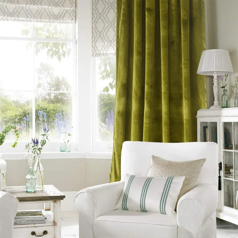 Velvet Curtains 2 Panels Set, Block Light Thermal Insulated Velour Rod Pocket Drapes for Bedroom and Living Room