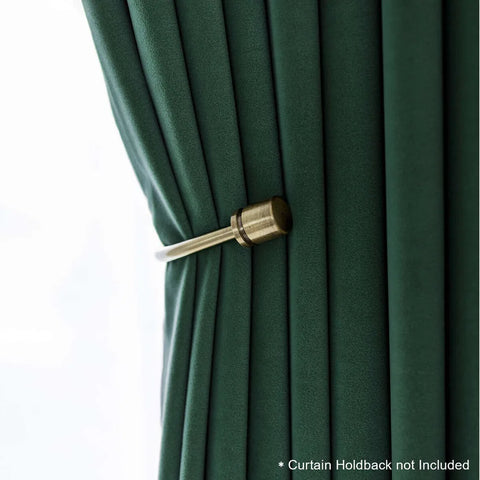 JINCHAN Emerald Green Velvet Black Curtains  Living Room Bedroom Curtain Luxury Window Drapes Room Darkening Extra Long Curtain