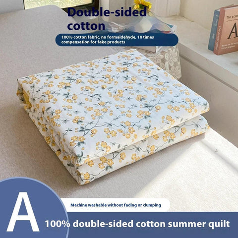 Summer Thin Quilt Comforter Soft Air conditioning Four-season Quilt Duvet Blanket Bed Blanket Bed Silky Comforter Lightweight