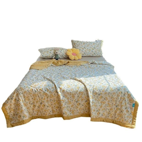 Summer Thin Quilt Comforter Soft Air conditioning Four-season Quilt Duvet Blanket Bed Blanket Bed Silky Comforter Lightweight