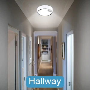 Lightess Motion Sensor Ceiling Light LED Ceiling Lights Battery Operated, Dimmable Light for Closet Hallway Laundry Stair Garage