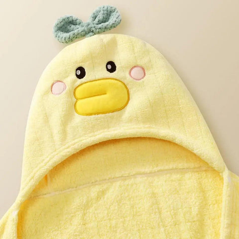 Kids Towels With Hood Duck Kids Bath Wrap With Hood Soft Large Beach Towel Bathrobe Absorbent Beach Hooded Poncho For 0-6 Years