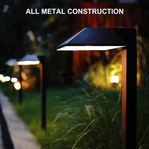 Low Voltage Landscape Path Lights 8PK Kit 0.6W LED Sidewalk Landscape Lighting 22 Lumen Outdoor Electric Walkway & Pathway Light