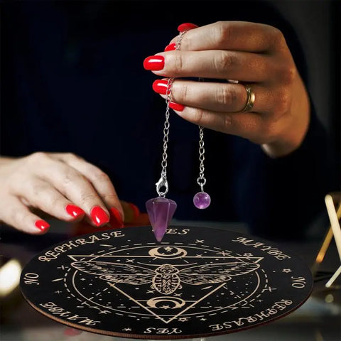 Pendulum Mat Wooden Witch Divination Board Ouija Board Game Fortune Telling Toys Spirit Board Witch Craft Altar Supplies