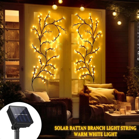 1PCS 96LED Tree and Vine Lamp USB/Solar Powered 8 Modes DIY Festive Tree Branch Lamp for Christmas Party Home Decorative Lights