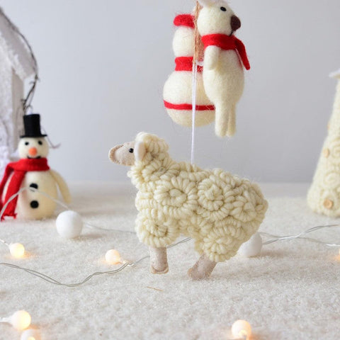 Christmas Sheep Pendant Merry Christmas Decor for Home 2023 Navidad Ornaments Christmas Tree Decor Xmas Gifts New Year 2024