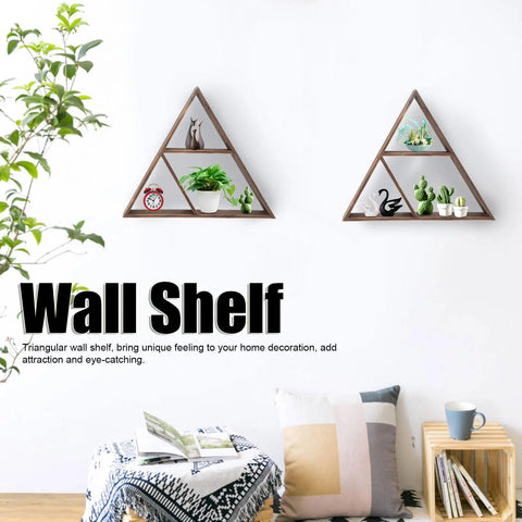 2Pcs Wall Display Rack Triangular Storage Shelf Floating Bookshelf for Living Room Wall,Shelf§Floating,Shelf§Wall,Display,Stand