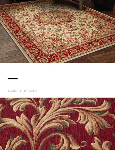 American Moroccan Style Plush Carpets Home Retro Living Room Decoration Rugs Light Luxury Bedroom Decor Carpet Simple Lounge Rug