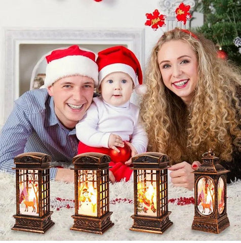 Christmas Telephone Booth Shaped Night Light Xmas Led Lantern Christmas Decoration 2024 for Home Navidad Noel Gift New Year 2025