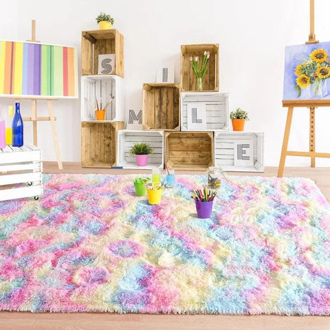 Large Area Rugs for Living Room Bedroom, Fluffy Kids Room Plush Shaggy Nursery Rug Furry Throw Carpets for Boys Girls