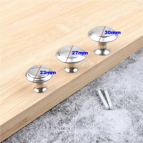 Kitchen Cabinet Knobs Round Silver Sphere Cabinet Door Knob with 1 Screw Modern Drawer Knob Hardware Solid for Kitchen Cupboard